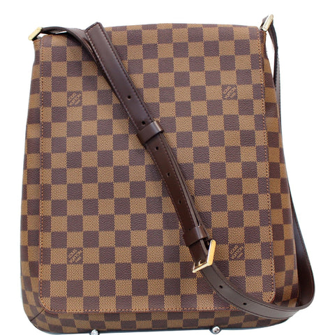 LOUIS VUITTON Musette Salsa GM Damier Ebene Crossbody Bag Brown