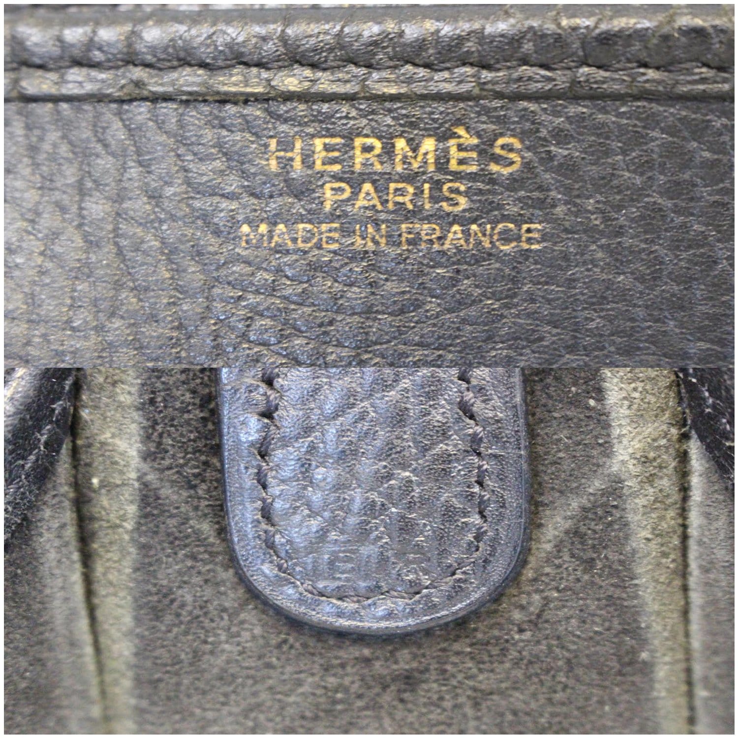 Hermes Evelyne Evelyn 3 GM Men,Women Taurillon Clemence Leather Bag Black