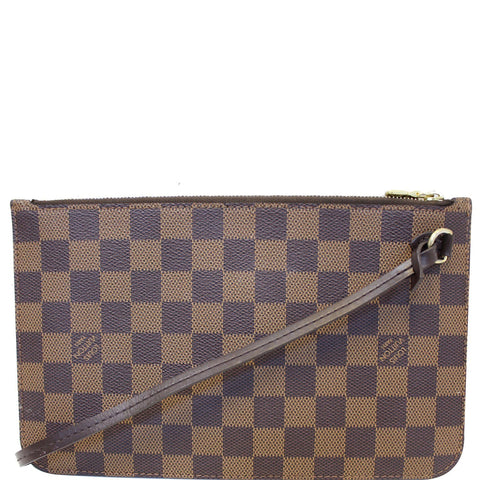 LOUIS VUITTON Pochette Wristlet Pouch Neverfull MM Damier Ebene