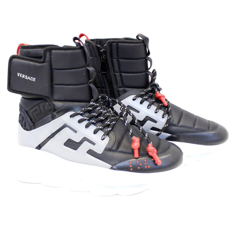 VERSACE Chain Reaction High Top Sneakers Size US 10