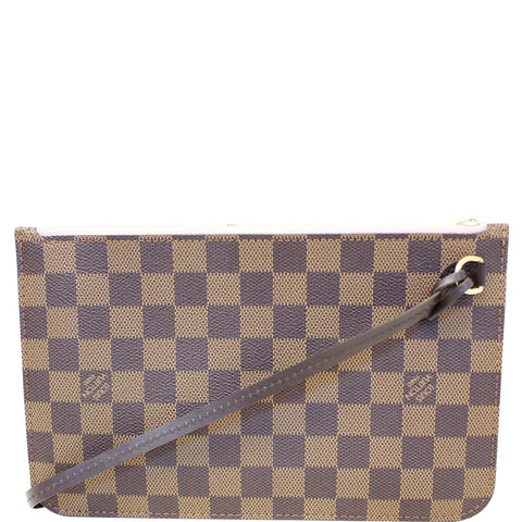 LOUIS VUITTON Pochette Wristlet Pouch Damier Ebene Neverfull MM