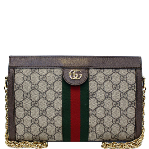 Gucci Ophidia GG Small Supreme Canvas Shoulder Bag Beige