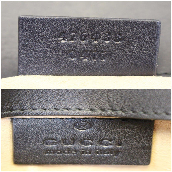 GUCCI GG Marmont Matelasse Leather Super Mini Crossbody Bag Black