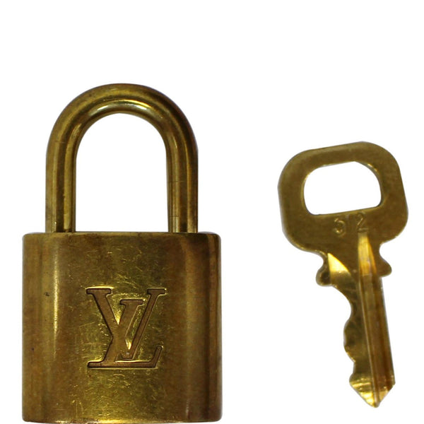 LOUIS VUITTON Padlock and 1 Keys Gold Bag Charm Number 312-US
