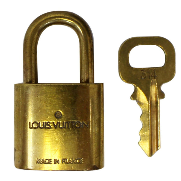 LOUIS VUITTON Padlock and 1 Keys Gold Bag Charm Number 314-US