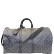 LOUIS VUITTON Keepall 55 Bandouliere Monogram Eclipse Travel Bag Black/Grey