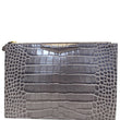 GIVENCHY Medium Antigona Croc Embossed Leather Pouch Grey - 25% OFF