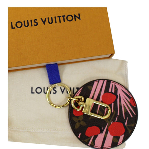 LOUIS VUITTON Jungle Print Key Holder Bag Charm