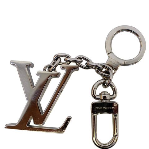 LOUIS VUITTON LV Initiales Key Holder Bag Charm Silver