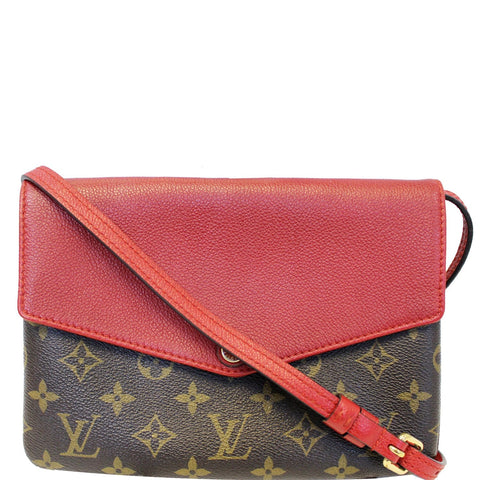 LOUIS VUITTON Monogram Twice Pochette Cerise Cherry Crossbody Bag