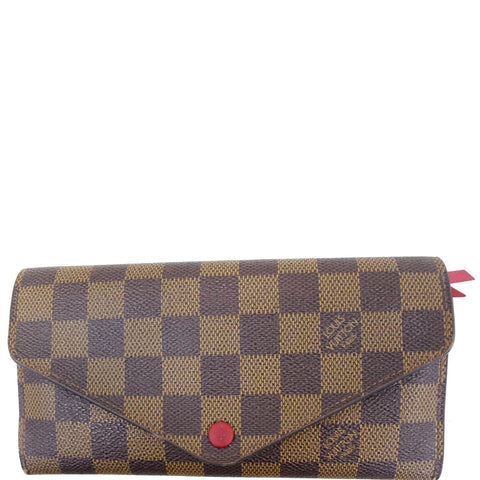 LOUIS VUITTON Josephine Damier Ebene Wallet Brown