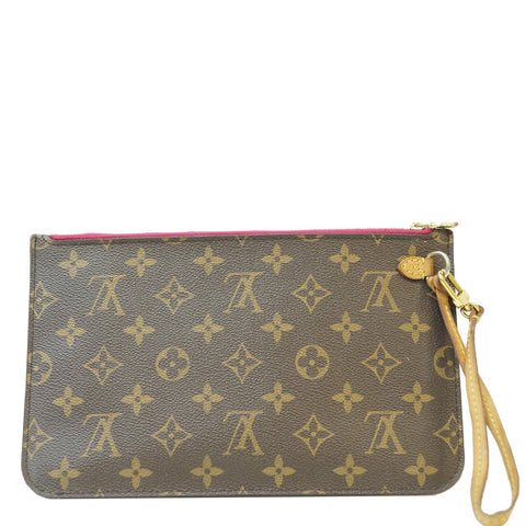 LOUIS VUITTON Pochette Wristlet Pouch Monogram Canvas Neverfull MM