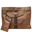 Gucci Rajah Large Leather Tote Shoulder Bag Brown