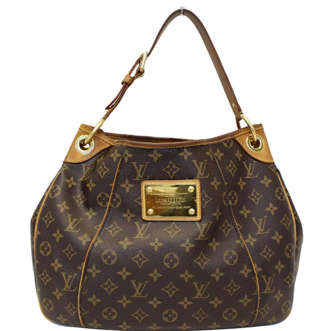 LOUIS VUITTON Galliera PM Monogram Canvas Shoulder Handbag Brown