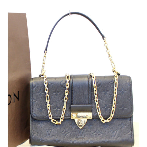 LOUIS VUITTON Saint Sulpice PM Empreinte Leather Crossbody Bag Noir