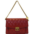 GIVENCHY GV3 Medium Goatskin Quilted Shoulder Bag Red 