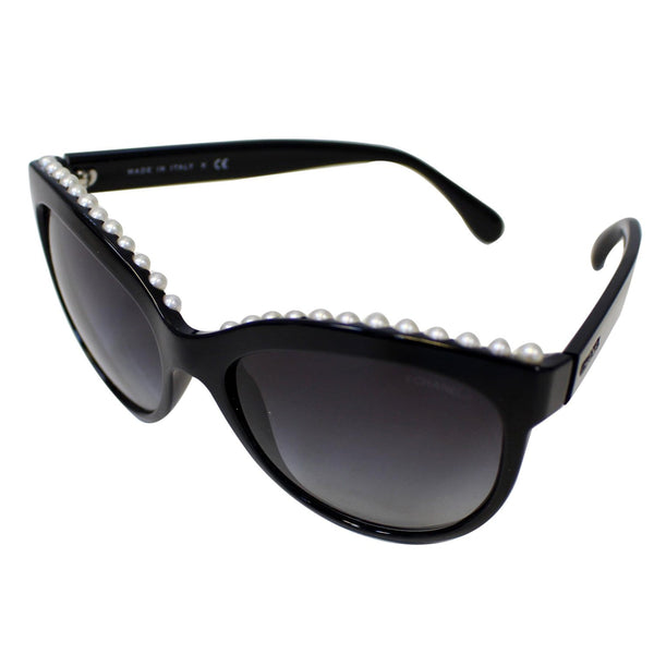 CHANEL Pearl Butterfly Sunglasses Black 6040-H