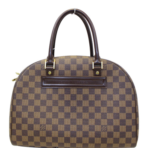 LOUIS VUITTON Nolita Damier Ebene Satchel Bag Brown