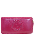 GUCCI Soho Interlocking G Leather Zip Around Wallet Fuchsia-US