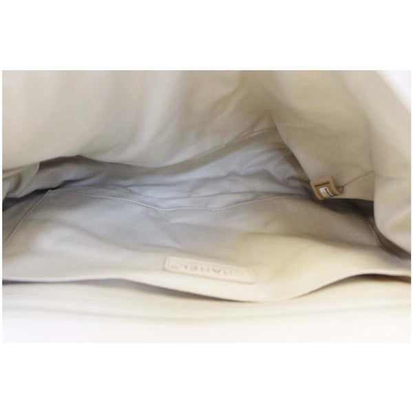 CHANEL Caviar Timeless CC Flap Shoulder Bag White