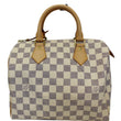 LOUIS VUITTON Speedy 25 Damier Azur Satchel Bag White