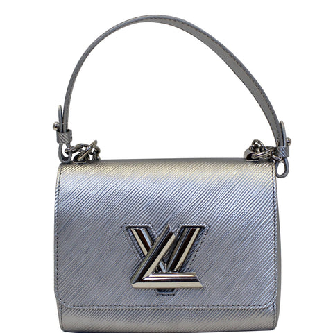 LOUIS VUITTON Twist PM Epi Leather Crossbody Bag Silver