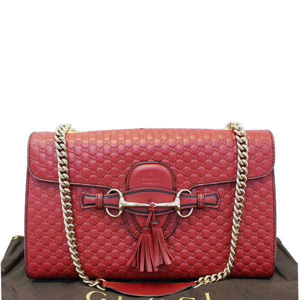 Gucci Shoulder Bag Micro Emily GG Guccissima Leather - front view