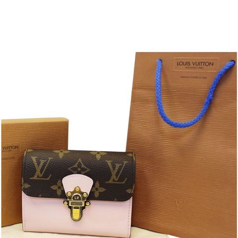 LOUIS VUITTON Cherrywood Compact Wallet Rose Ballerine
