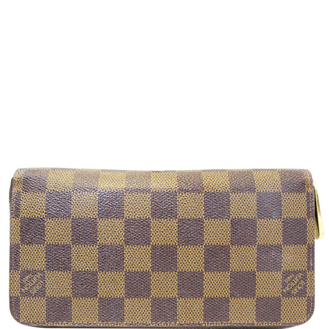 LOUIS VUITTON Damier Ebene Zippy Wallet Brown