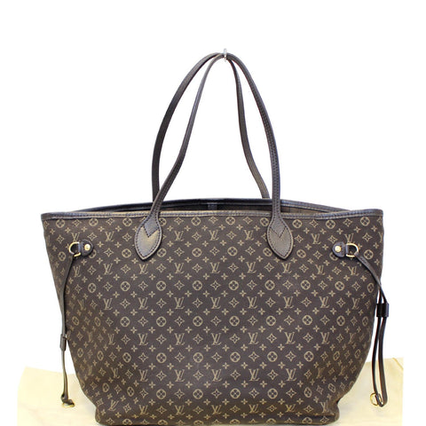 LOUIS VUITTON Neverfull MM Fusain Monogram Idylle Shoulder Bag