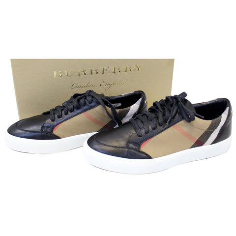 Burberry Salmond House Check Leather Sneakers Size 39-US