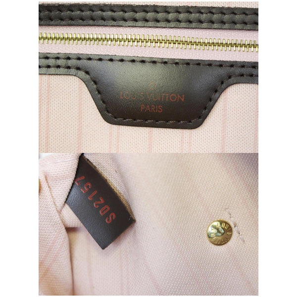 Louis Vuitton Neverfull MM - Lv Damier Tote Shoulder Bag - lv tag