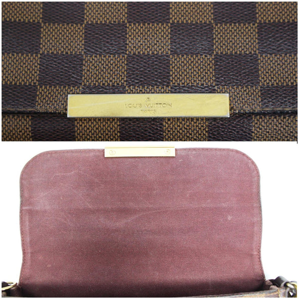 LOUIS VUITTON Favorite PM Damier Ebene Crossbody Bag Brown