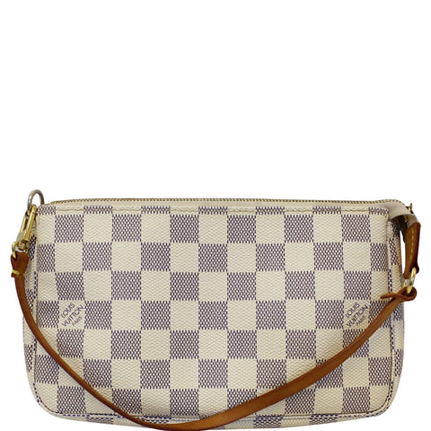 LOUIS VUITTON Pochette Accessoires Damier Azur Pouch White
