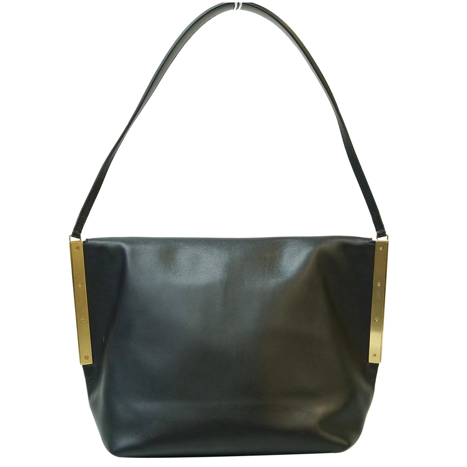 Celine Black/Beige Leather Flap Small Case Shoulder Bag