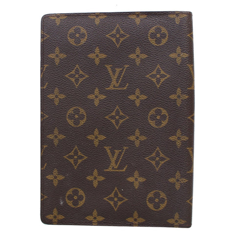 LOUIS VUITTON Agenda Monogram Canvas Notebook Cover Brown