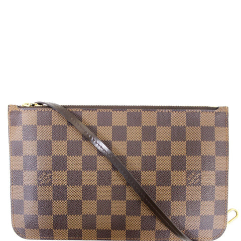 LOUIS VUITTON Pochette Wristlet Pouch Damier Ebene Neverfull GM