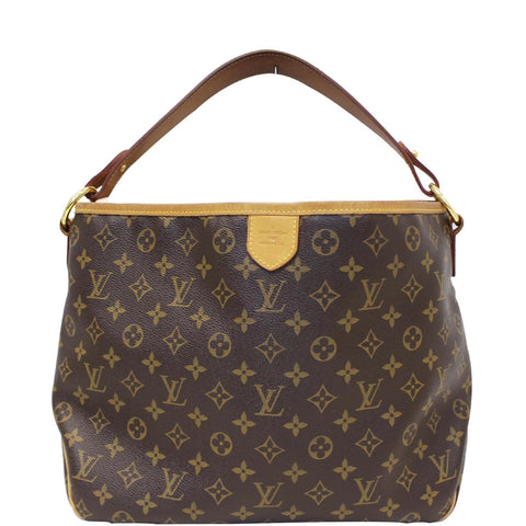 LOUIS VUITTON Delightful PM Monogram Shoulder Hobo Bag Brown