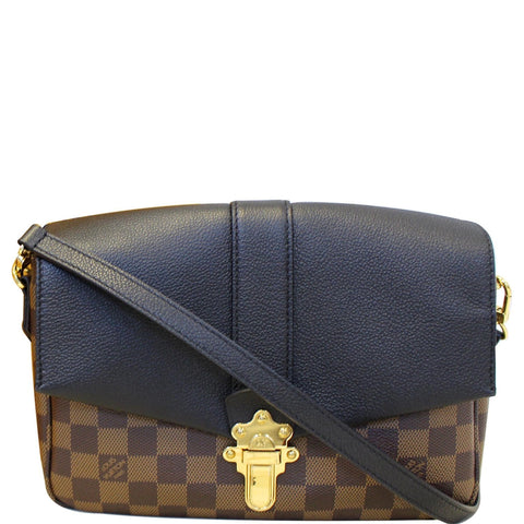 LOUIS VUITTON Clapton PM Damier Ebene Shoulder Bag Black