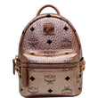 MCM Stark Bebe Boo X Mini Visetos Backpack Bag Gold