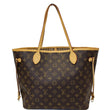 LOUIS VUITTON Neverfull MM Monogram Canvas Tote Shoulder Bag Brown