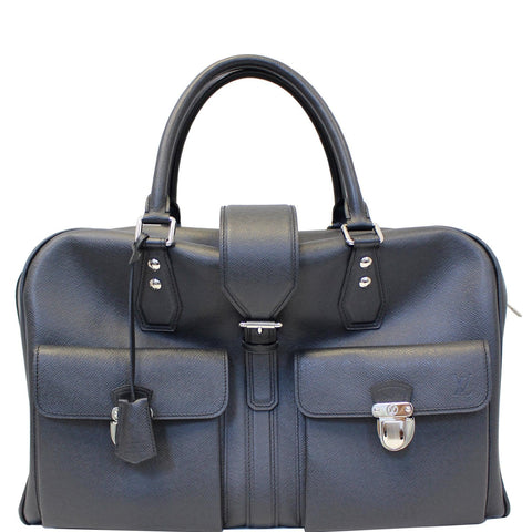 LOUIS VUITTON Ivan Taiga Leather Carry On Travel Bag Ardoise