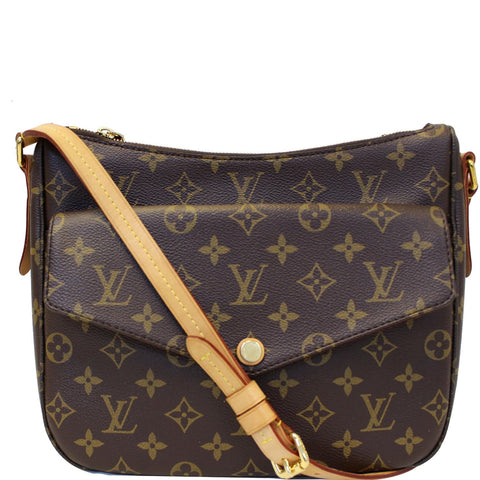 LOUIS VUITTON Mabillon Monogram Canvas Shoulder Crossbody Bag Brown