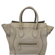 Celine Drummed Calfskin Leather Mini Luggage Tote Bag Dune