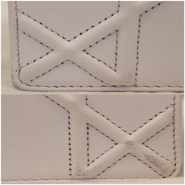 Christian Dior Flap Bag Diorama Leather Medium White preowned 