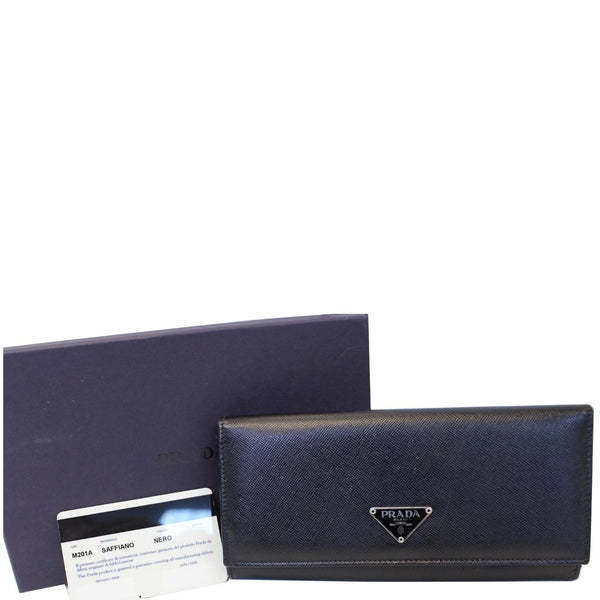  Prada Triangle Continental Flap Wallet - with case