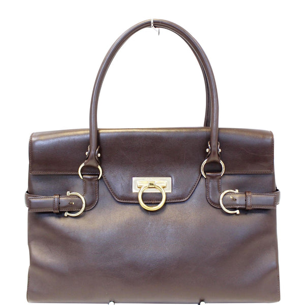 Salvatore Ferragamo Virna Medium Leather Satchel Handbag