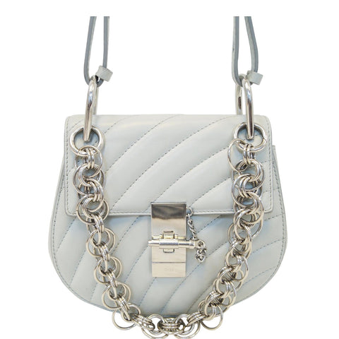 CHLOE Mini Drew Bijou Calfskin Shoulder Bag Grey - Last Call