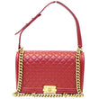 CHANEL Medium Boy Flap Lambskin Leather Shoulder Bag Red-US
