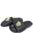 VERSACE Baroque Medusa Slides Sandals - Black
